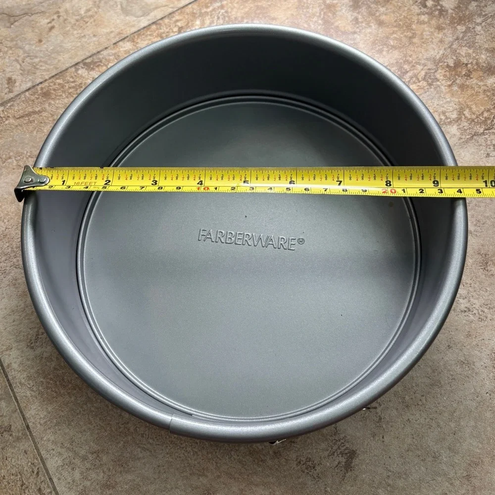 Farberware 9 Inch Nonstick Springform Pan Set Gray and Black Bakeware 2pc